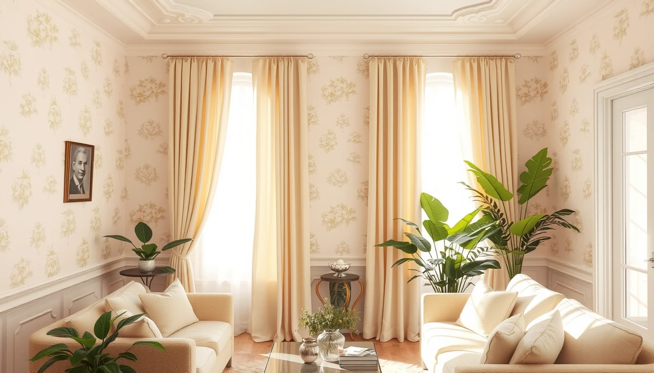 Matching Wallpaper And Curtains