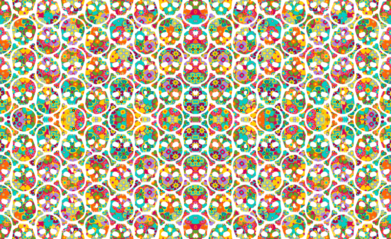 Mexican Skull Wallpaper Day Of The Dead Flowered