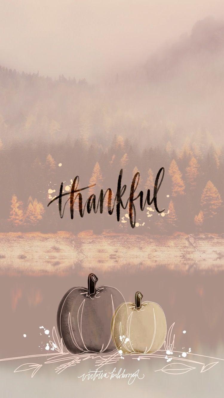 Thankful Fall Thanksgiving iPhone Wallpaper