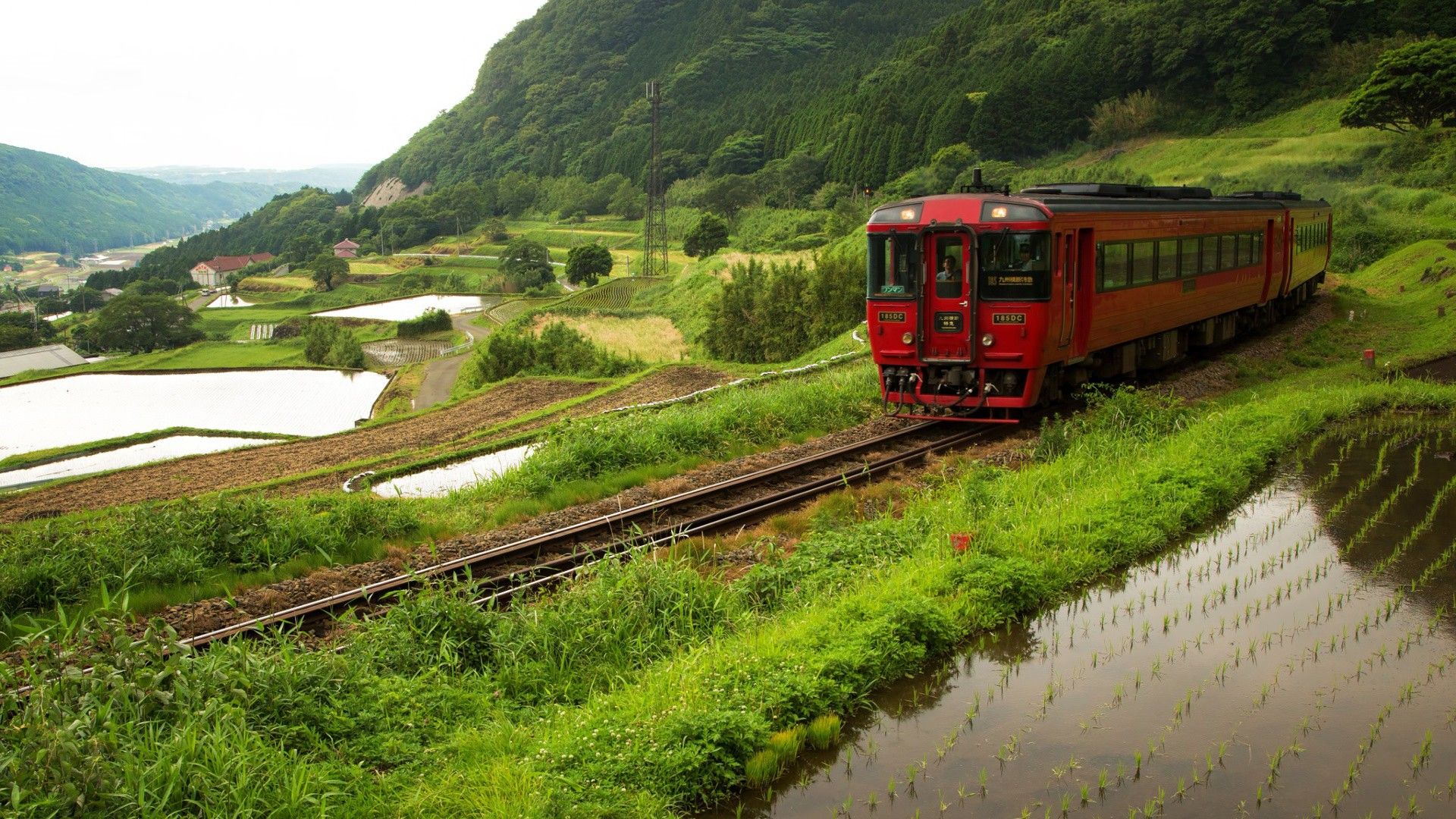Train through rural Japan [ 1920 x 1080 ] Japan train Train Japan