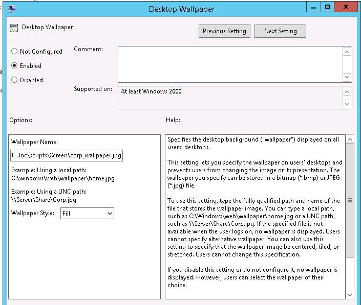 Free download Setting Desktop Wallpapers Background Using Group Policy