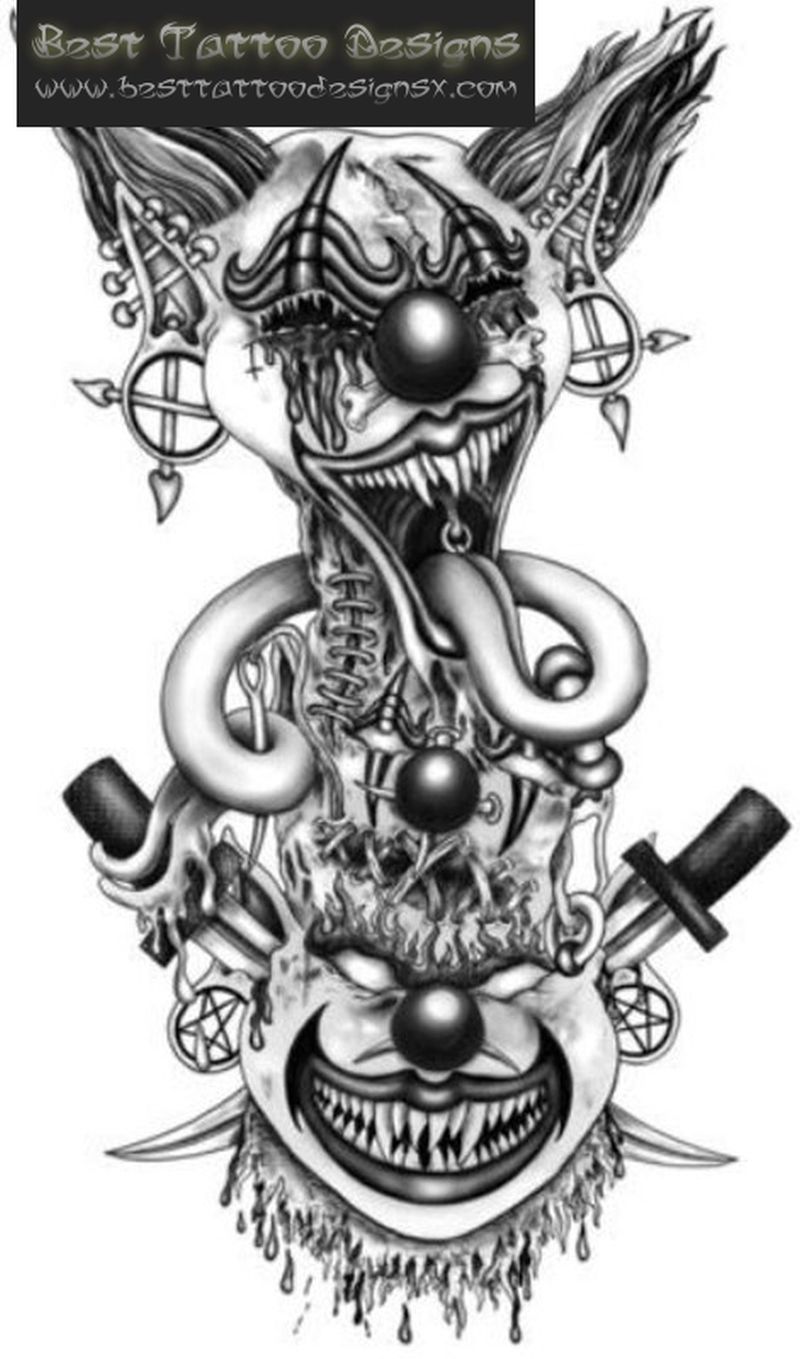 Cholo Drawings Source Clown Tattoo Ideas HD