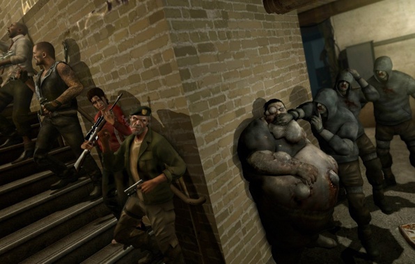Wallpaper Left Dead Zombies Fat Survivors Games