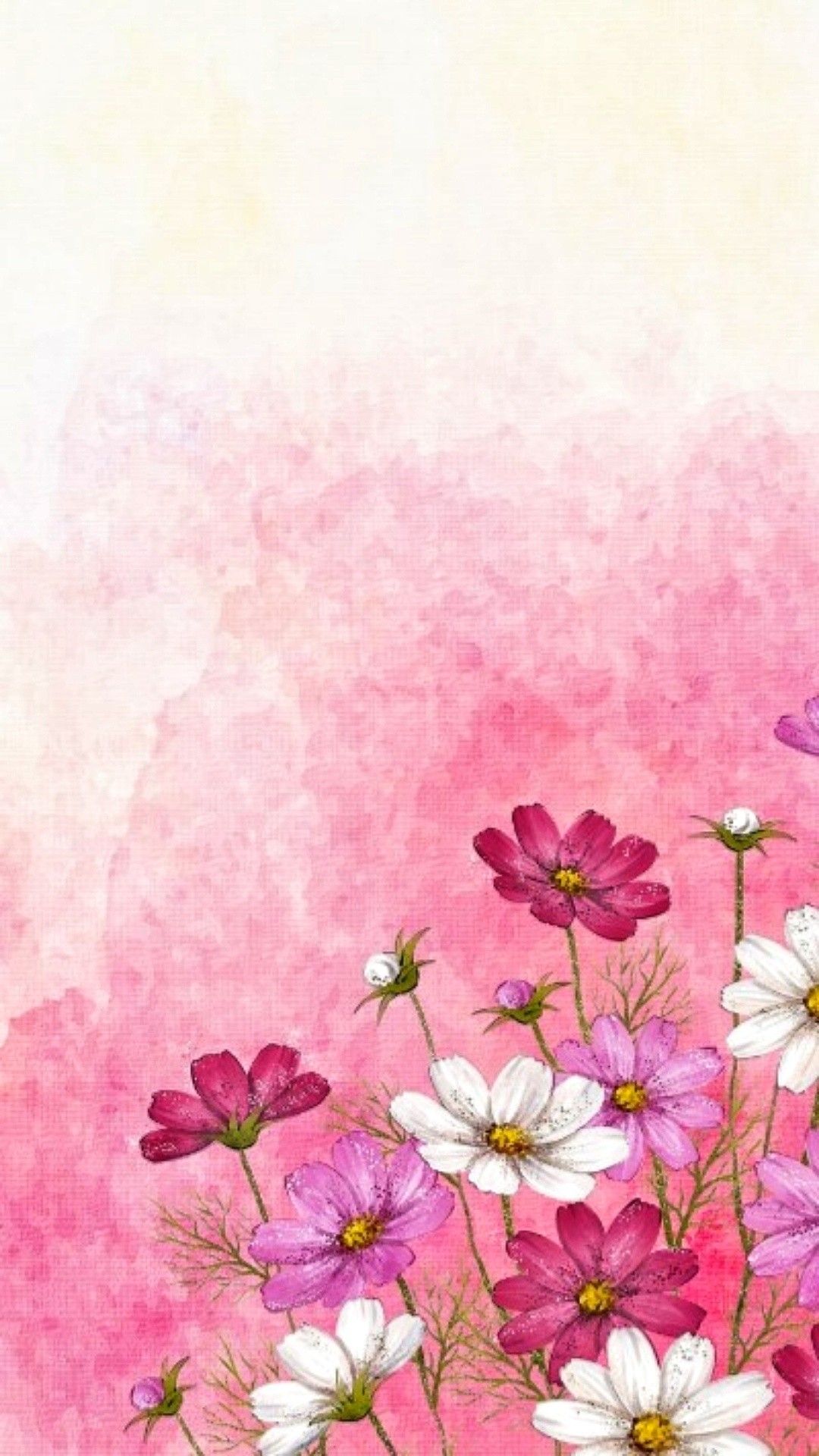 Hoja Flores With Image Watercolor Flowers Paintings