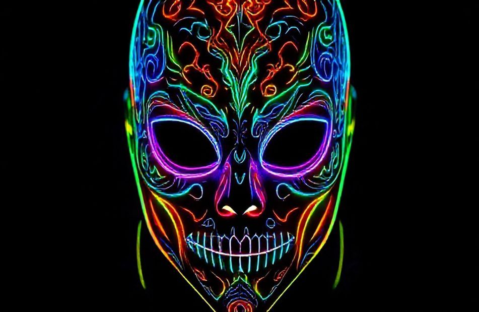 Neon Mask Wallpaper