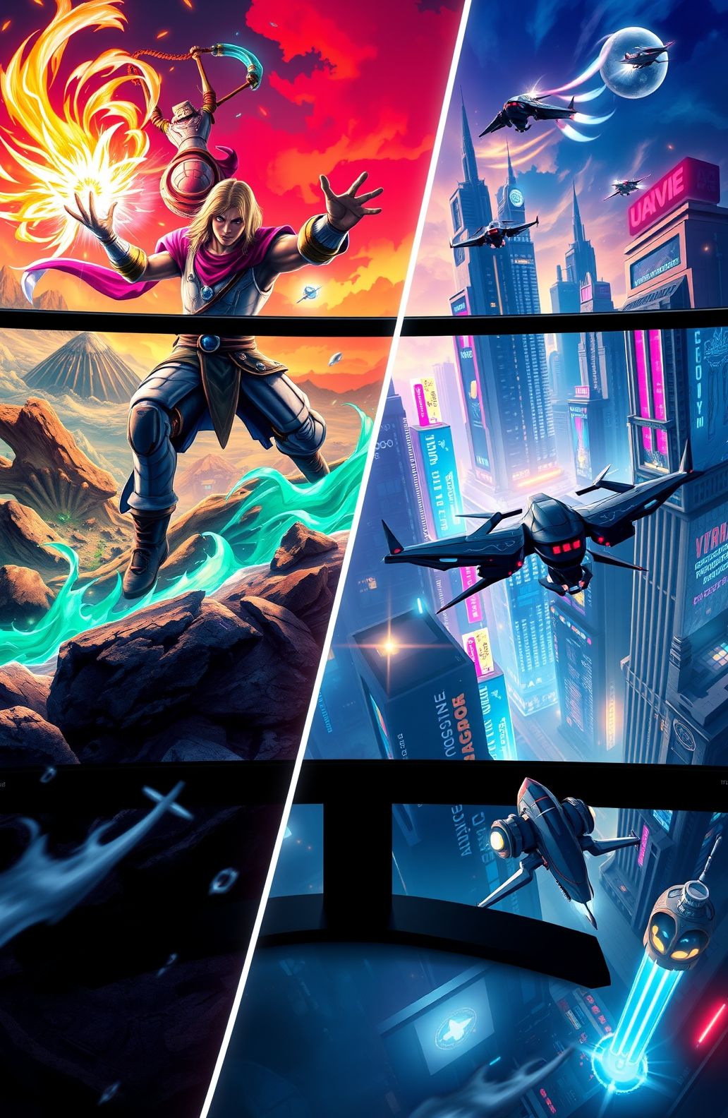 Video Game Dual Monitor Wallpaper