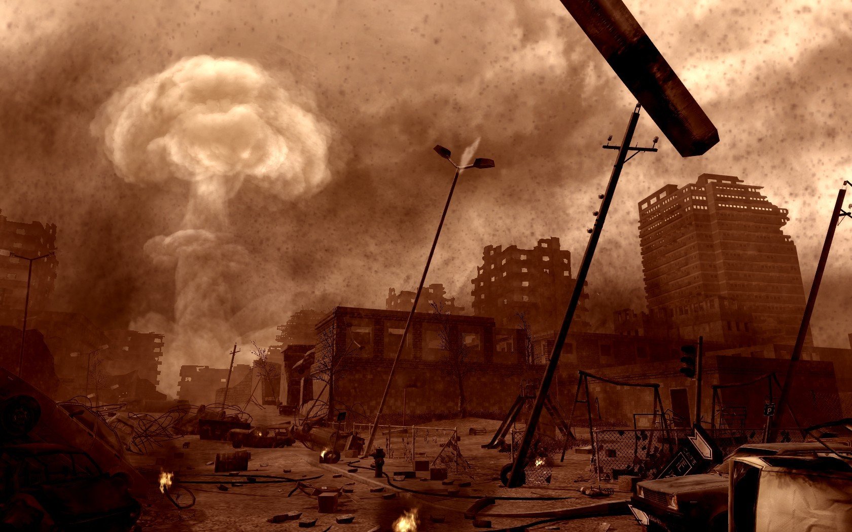  explosions Call Of Duty 4 Modern Warfare atomic bomb wallpaper