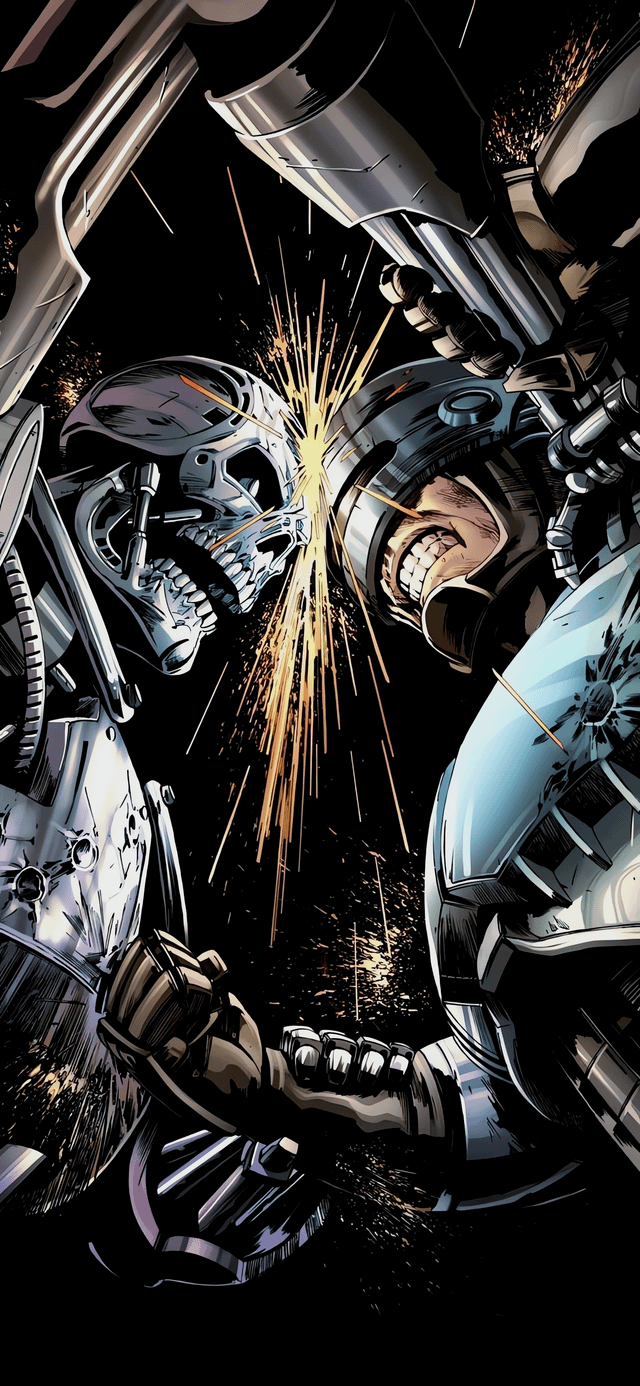 Robocop vs Terminator wallpaper[1440x3122 rAmoledbackgrounds