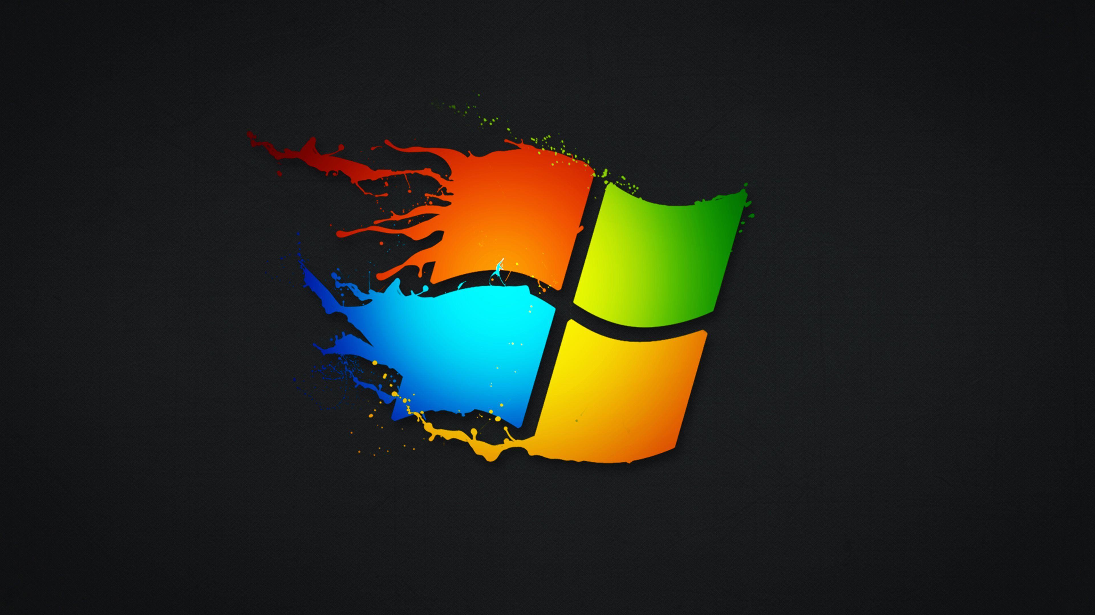 Windows Splash Colors Icon Wallpaper x Dark Mode