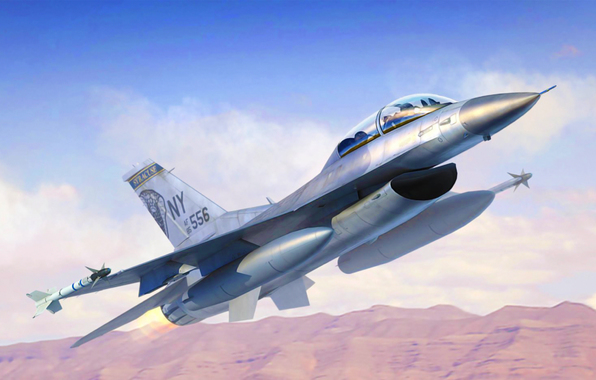 Wallpaper General Dynamics F Fighting Falcon Jet Airplane