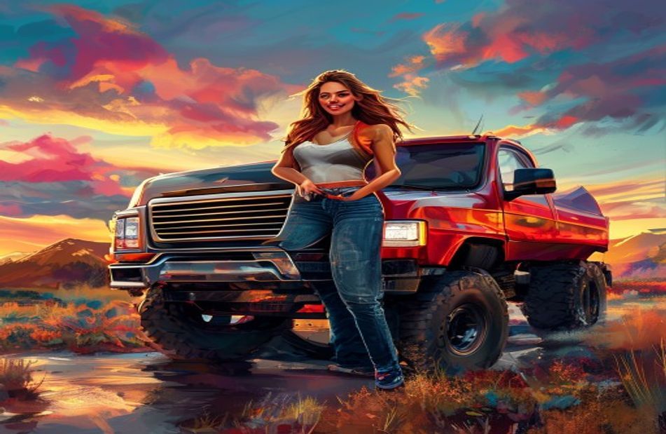 Girls And Trucks Wallpaper