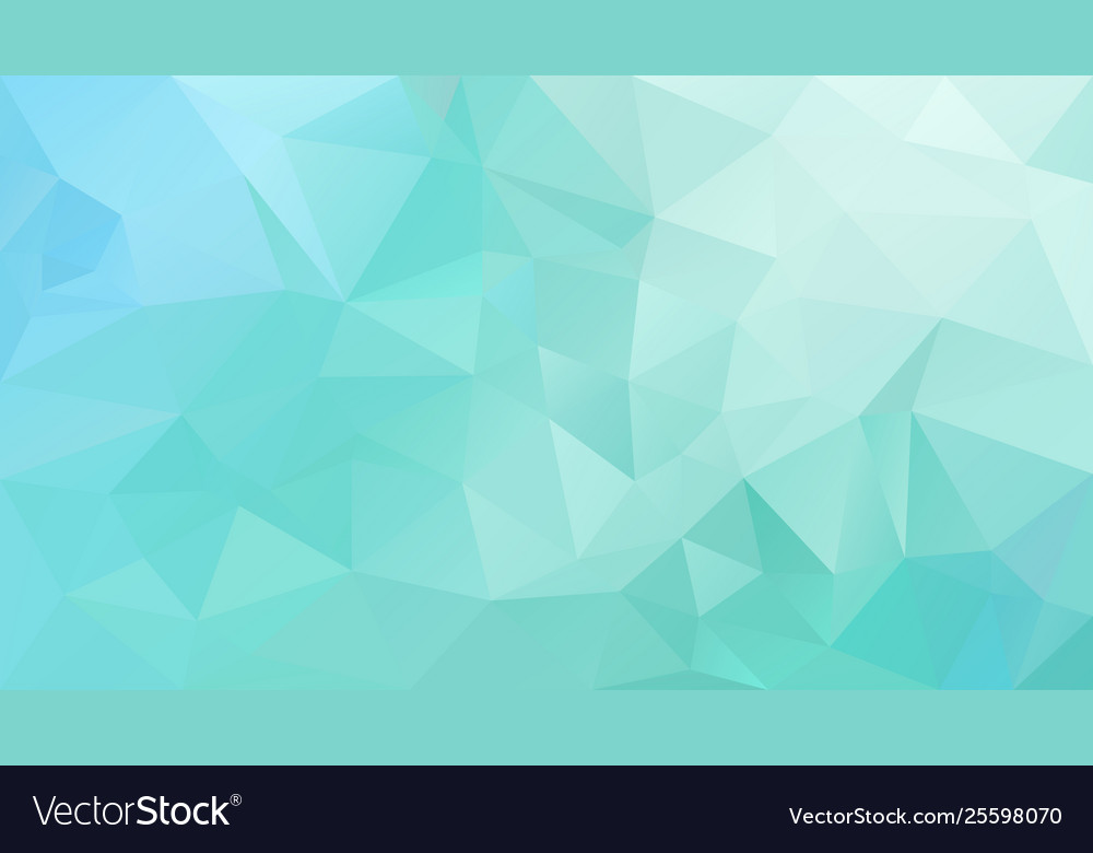 Abstract Irregular Polygon Background Mint Green Vector Image