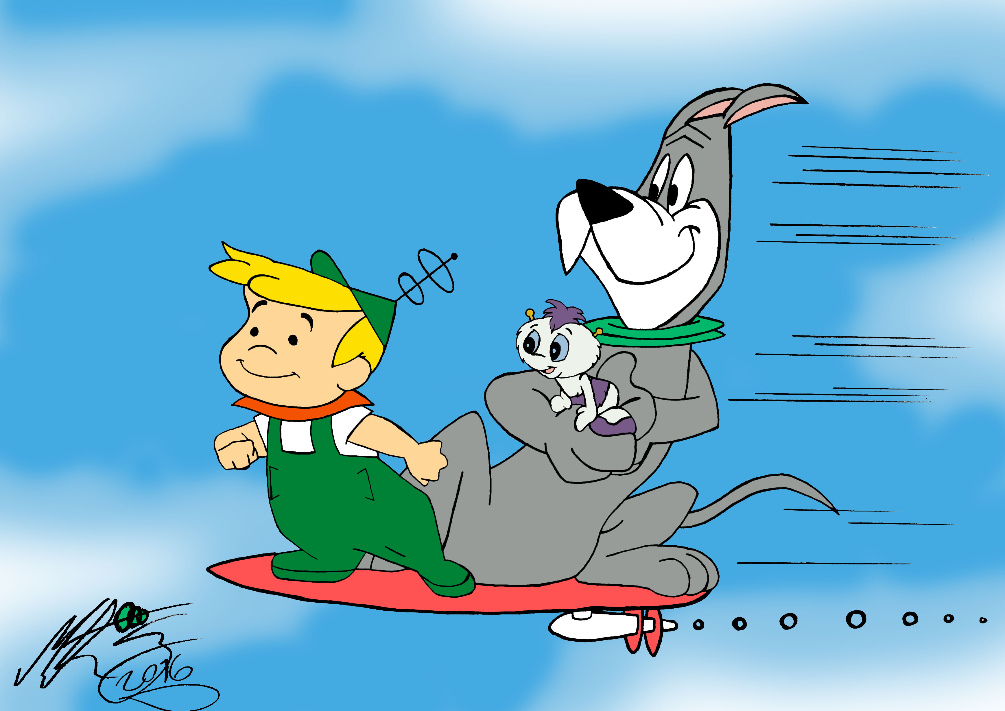 The Jetsons Elroy Orbity And Astro By Morteneng21 On