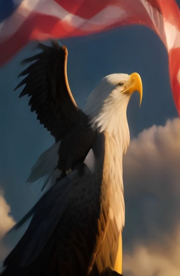 American Flag With Eagle Wallpaper