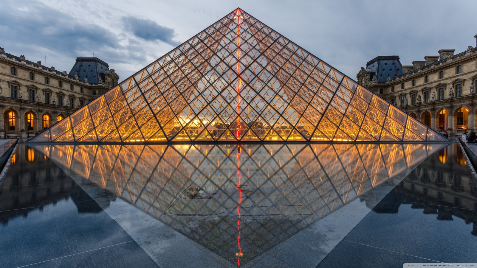 Pyramid Of The Louvre Paris France Europe 4k HD Desktop