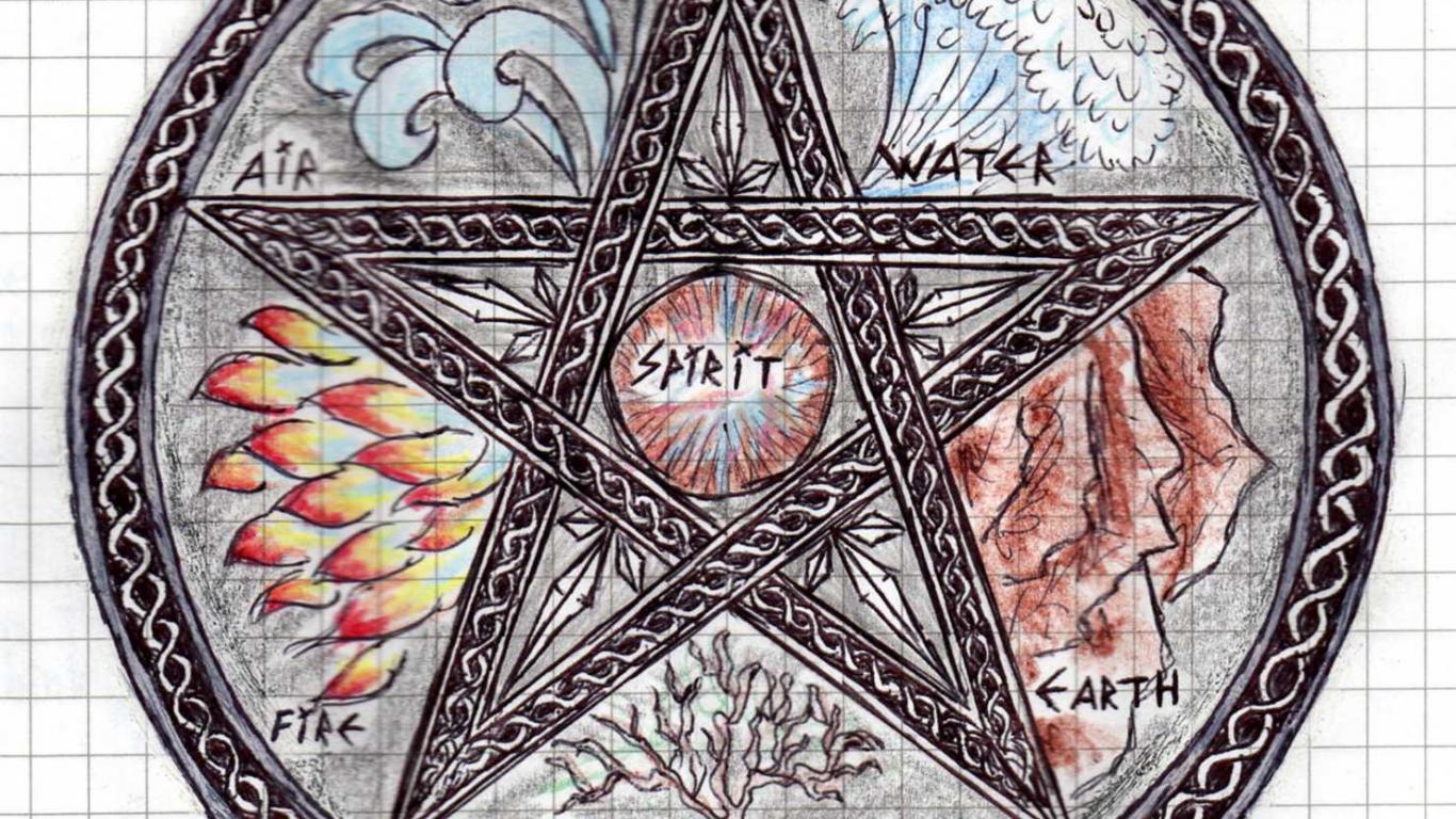 Wiccan Elemental Pentagram Wallpaper Hq Desktop