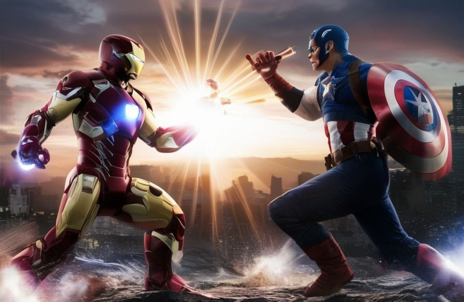 Iron Man Vs Captain America Wallpaper