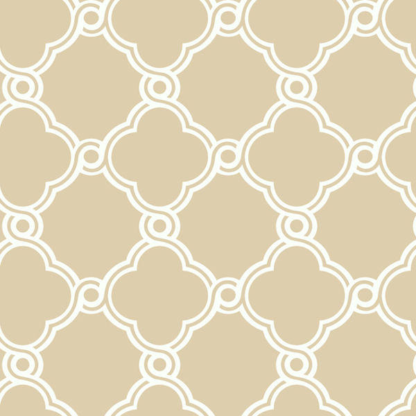 White with Beige Open Trellis Wallpaper   Wall Sticker Outlet 600x600