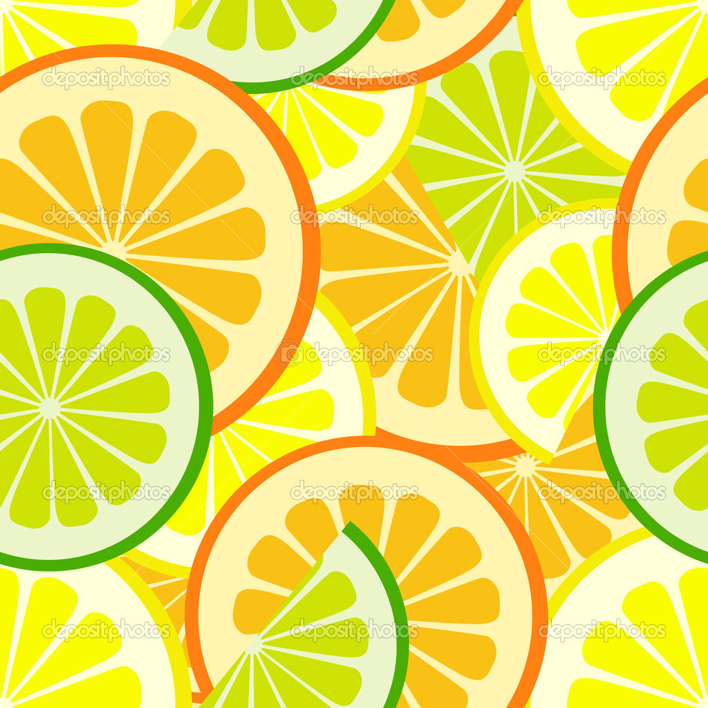 Lemon Pattern Wallpaper Citrus Seamless