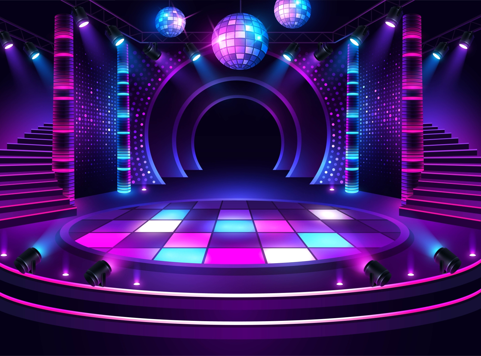 Disco Dance Floor Background By Phich On Dribbble Wallpaper