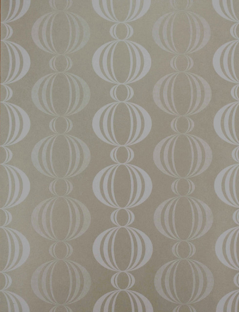 Azhar Taupe Retro Orb Wallpaper Bolt Midcentury By