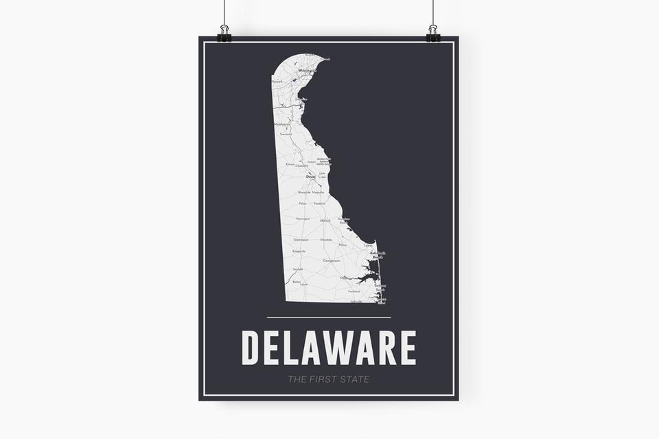 Delaware State Map Country Maps Customaps
