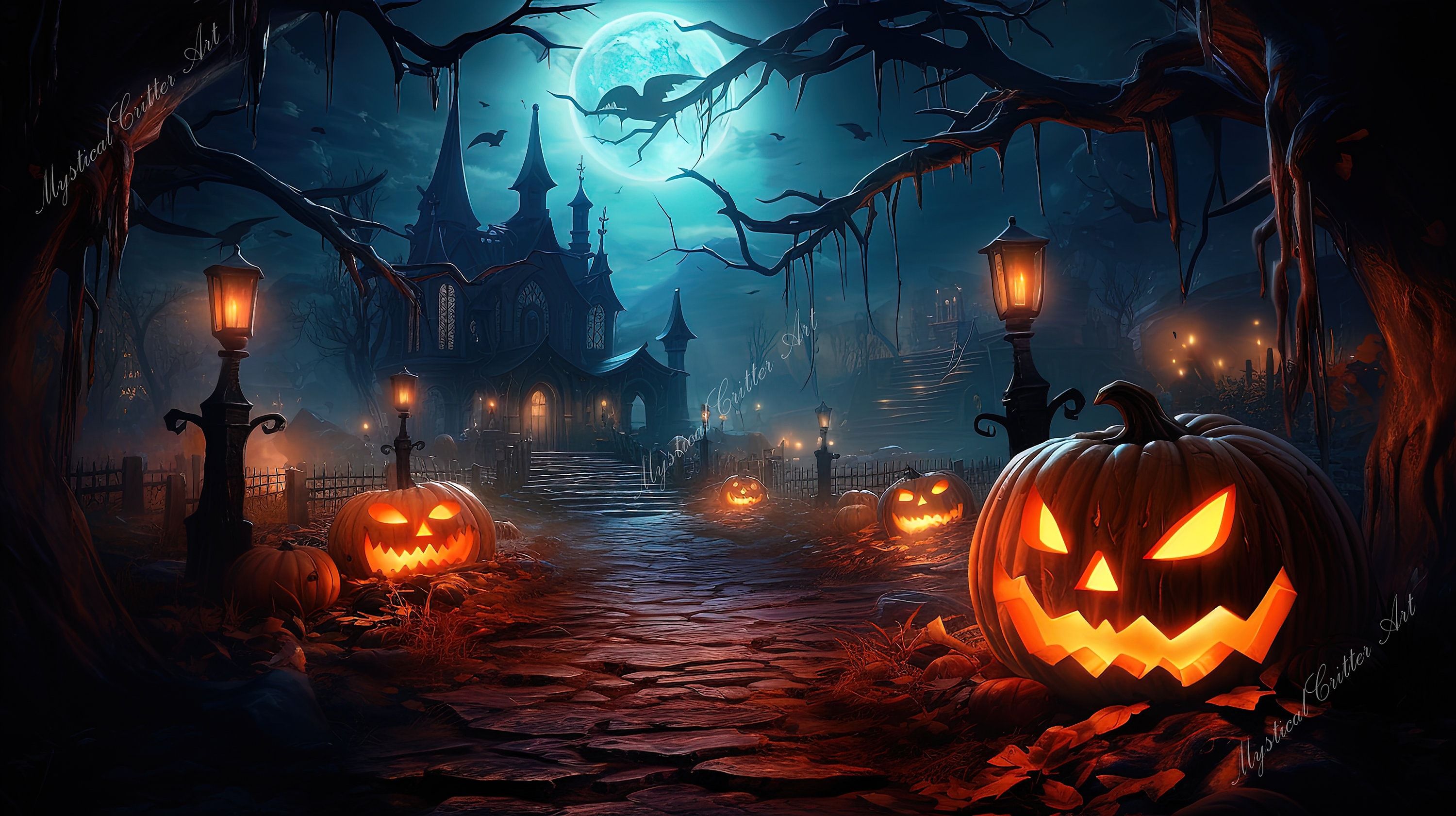 Haunted Halloween Vibes Wallpaper