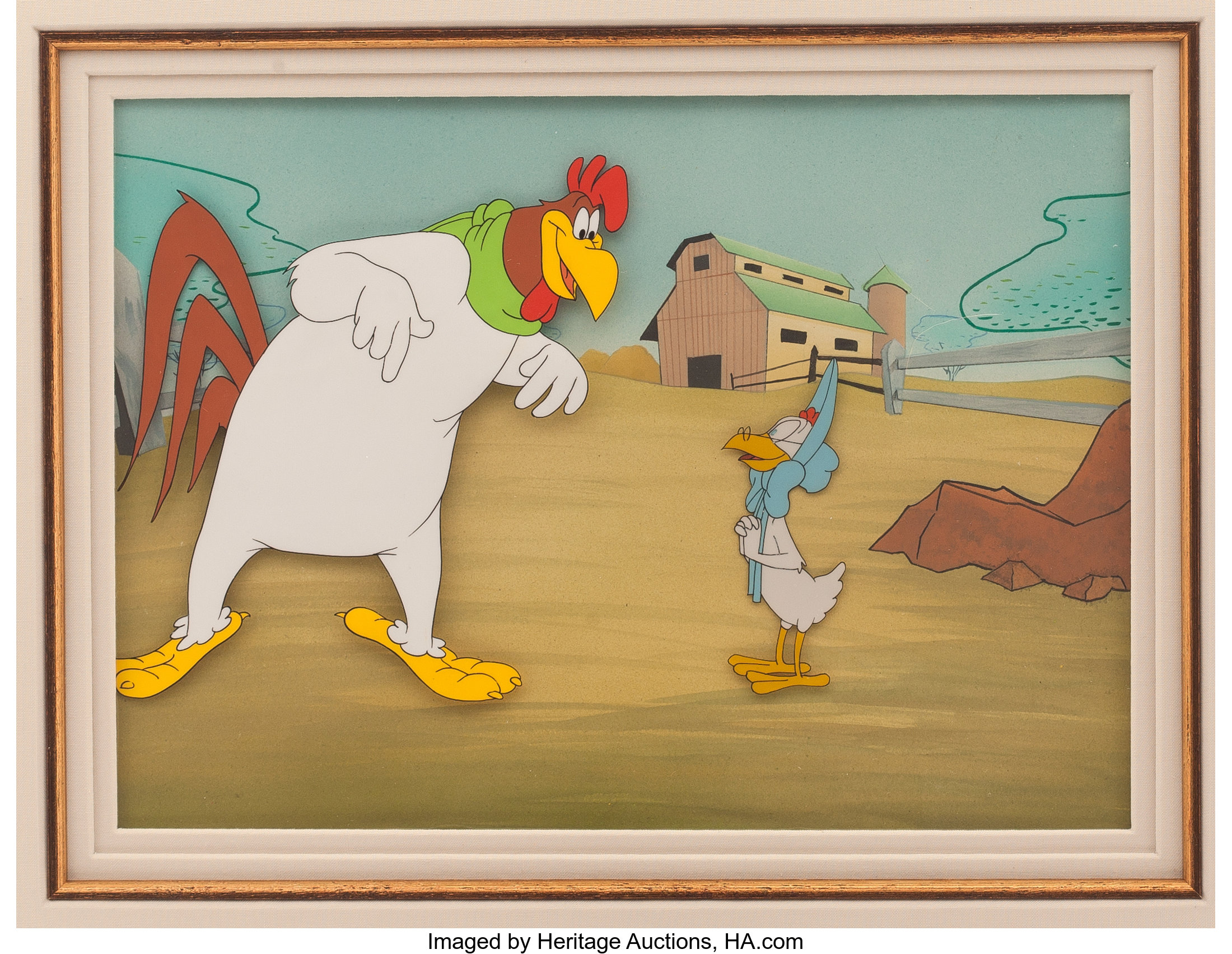Foghorn Leghorn And Miss Prissy Of Mice Hen Production Cel