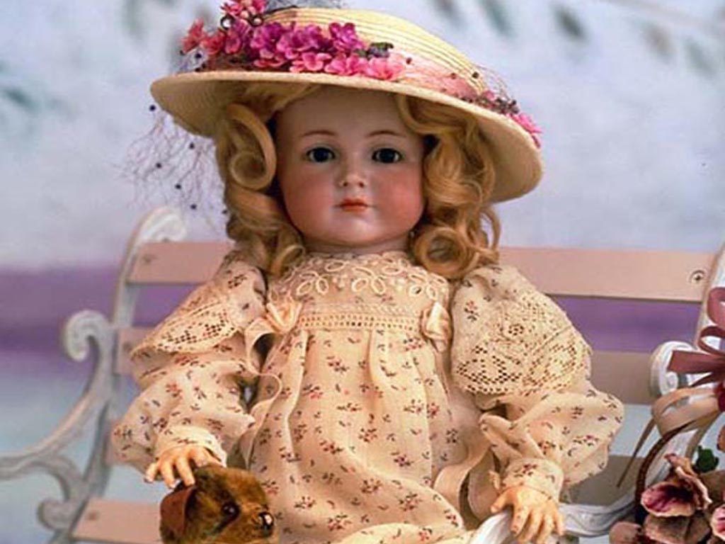 Doll Baby Beauty Cute Flowers Hat Sweetie Wallpaper