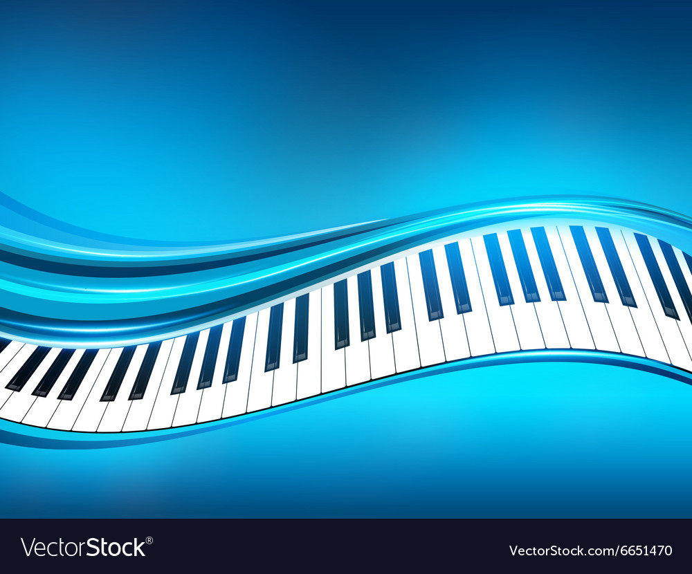 Blue Piano Background Royalty Vector Image