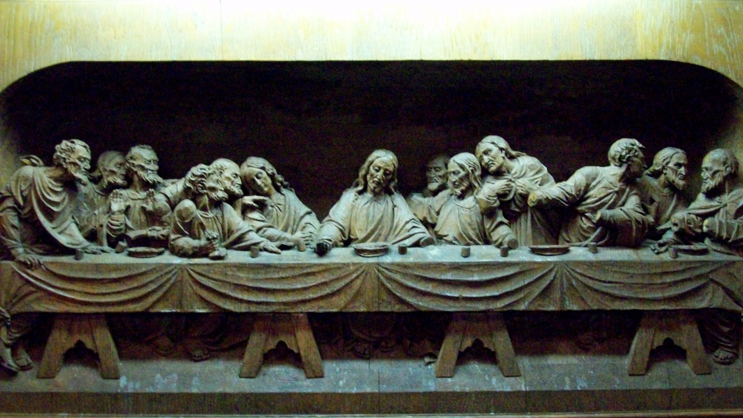 The Last Supper Artwork Wood Carving Wallpaper Jpg