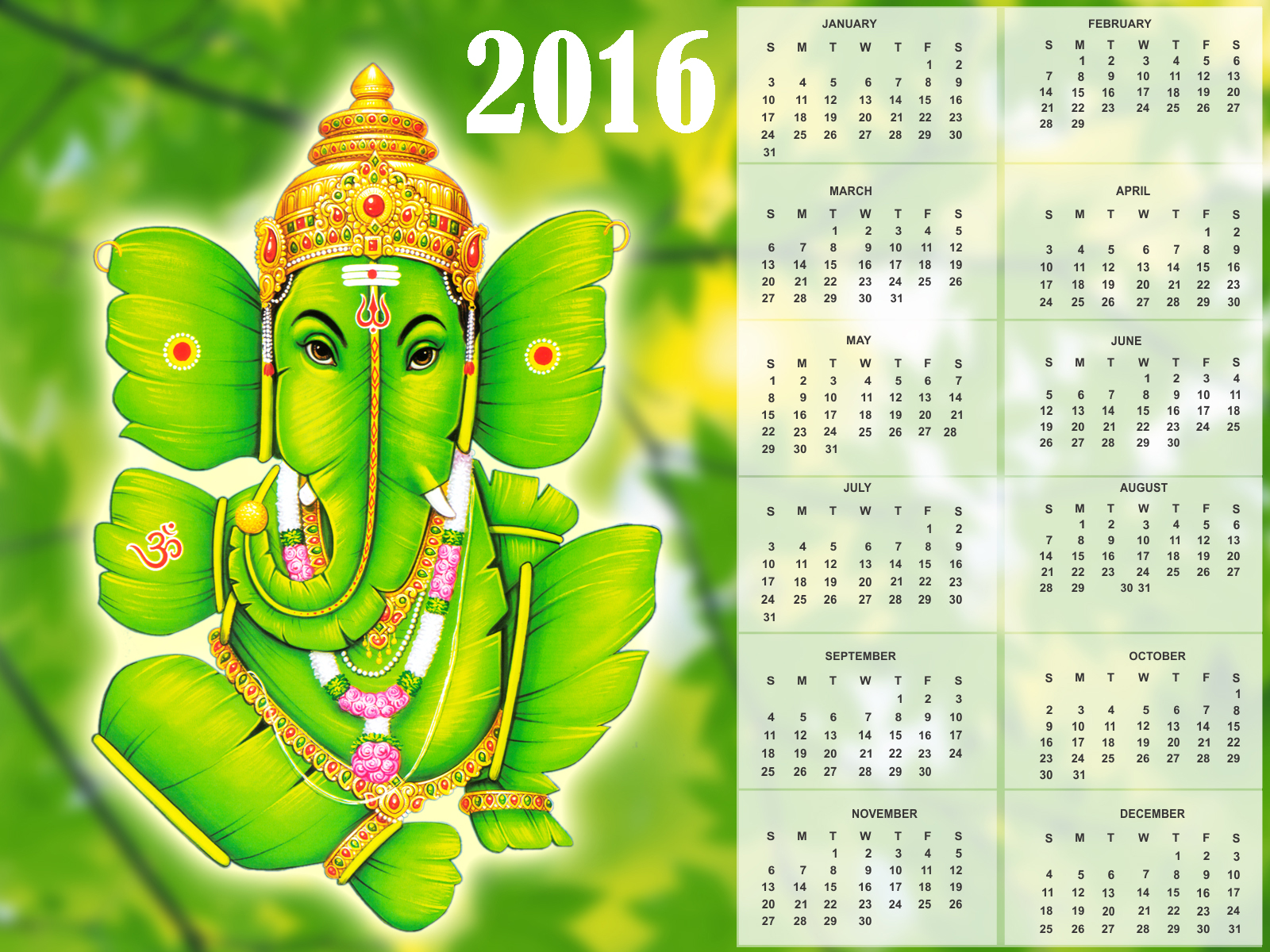 2016 Calendar Wallpaper   HD WALLPAPER