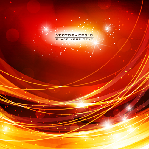 Abstract Background With Fiery Vector Set