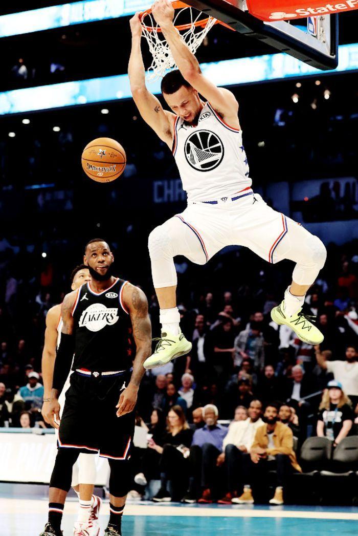 Dunking At The All Star Game Stephen Curry Golden State Warriors