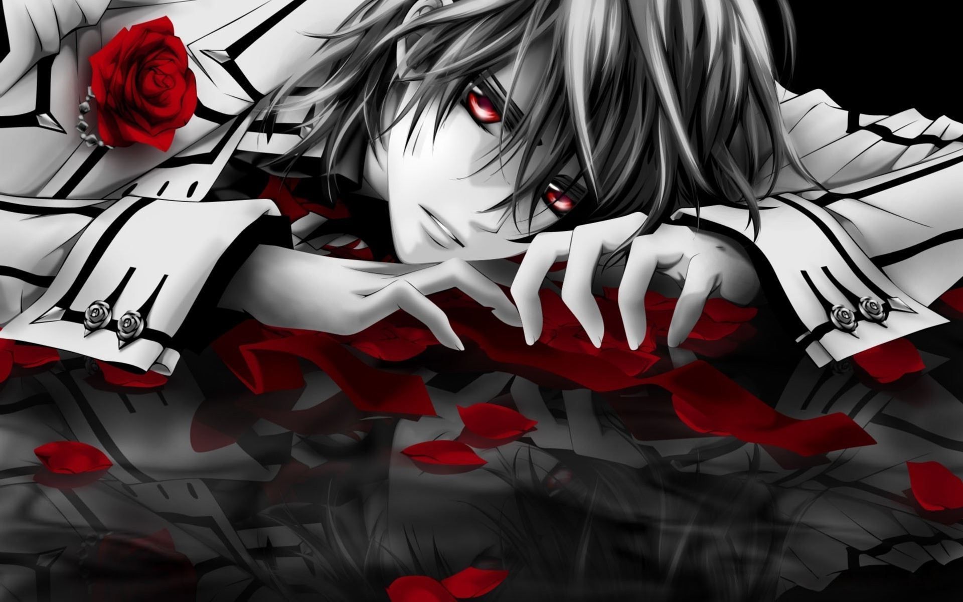 Sad Zero Kiryuu In Vampire Knight Widescreen Wallpaper