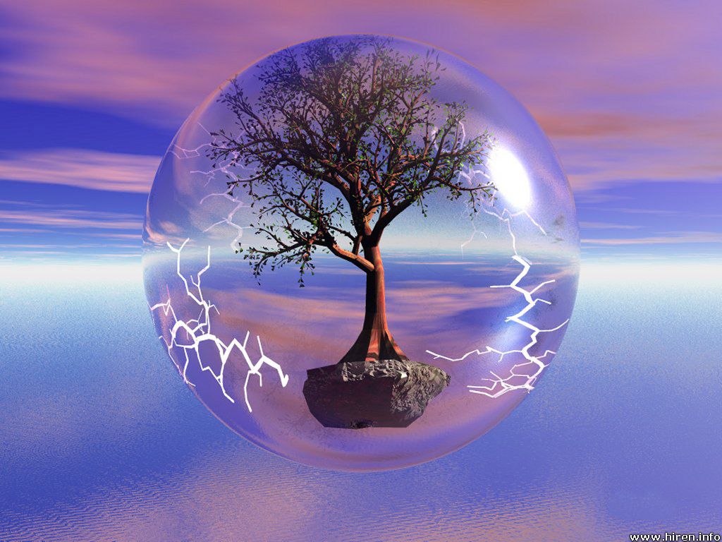 Group Of Desktop Wallpaper 3d Background Tree In A Bubble