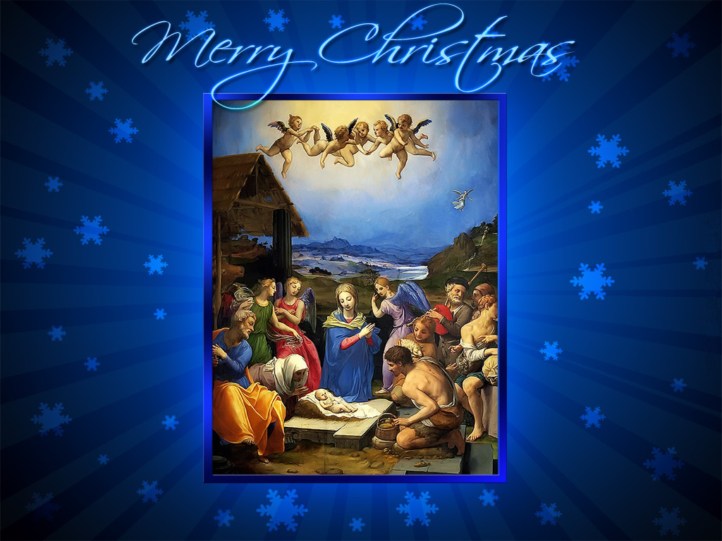 Jesus And Christmas Merry Papel De Parede Imagem