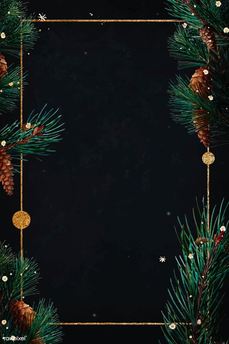 Blank Golden Rectangle Christmas Frame Vector Premium Image By