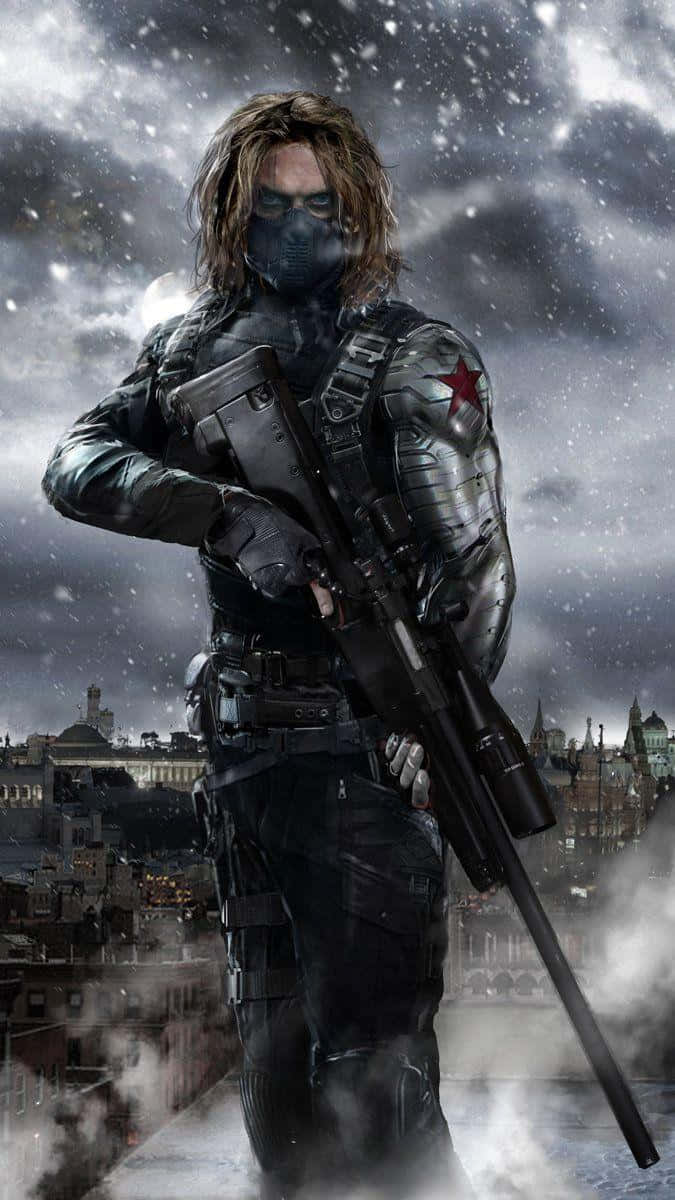Bucky Barnes Stylish iPhone Wallpaper