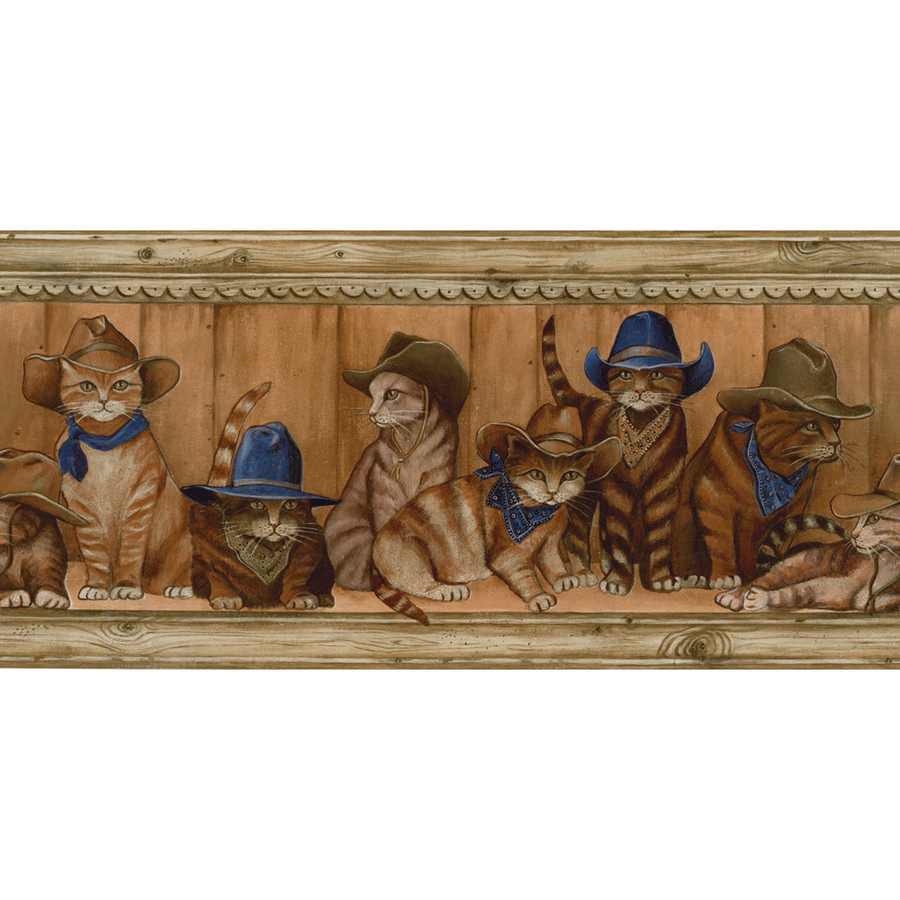 Free download roth 10 14 Blue Cowboy Cats Prepasted Wallpaper Border at