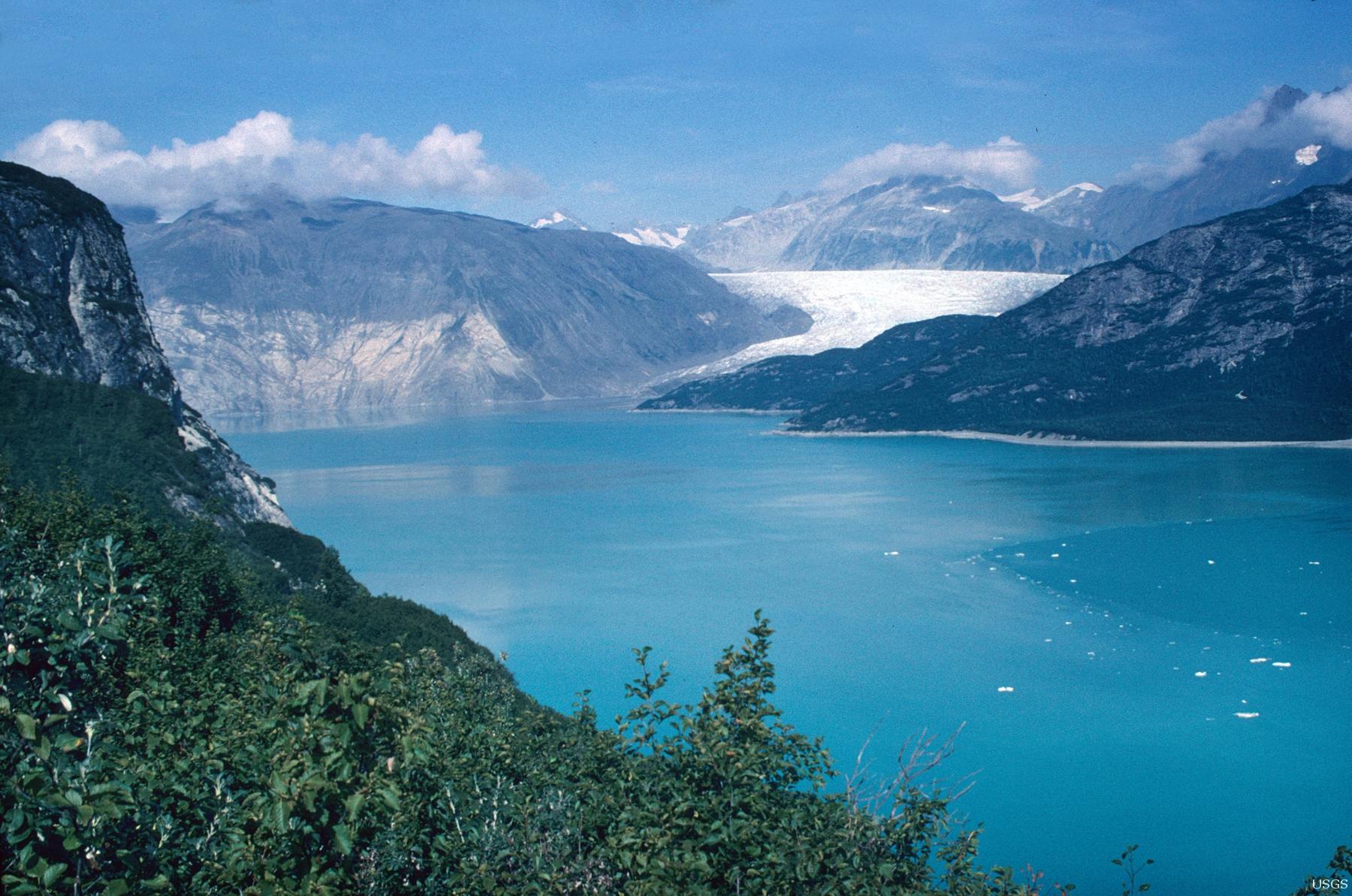 Alaskan Glacier Melting Background
