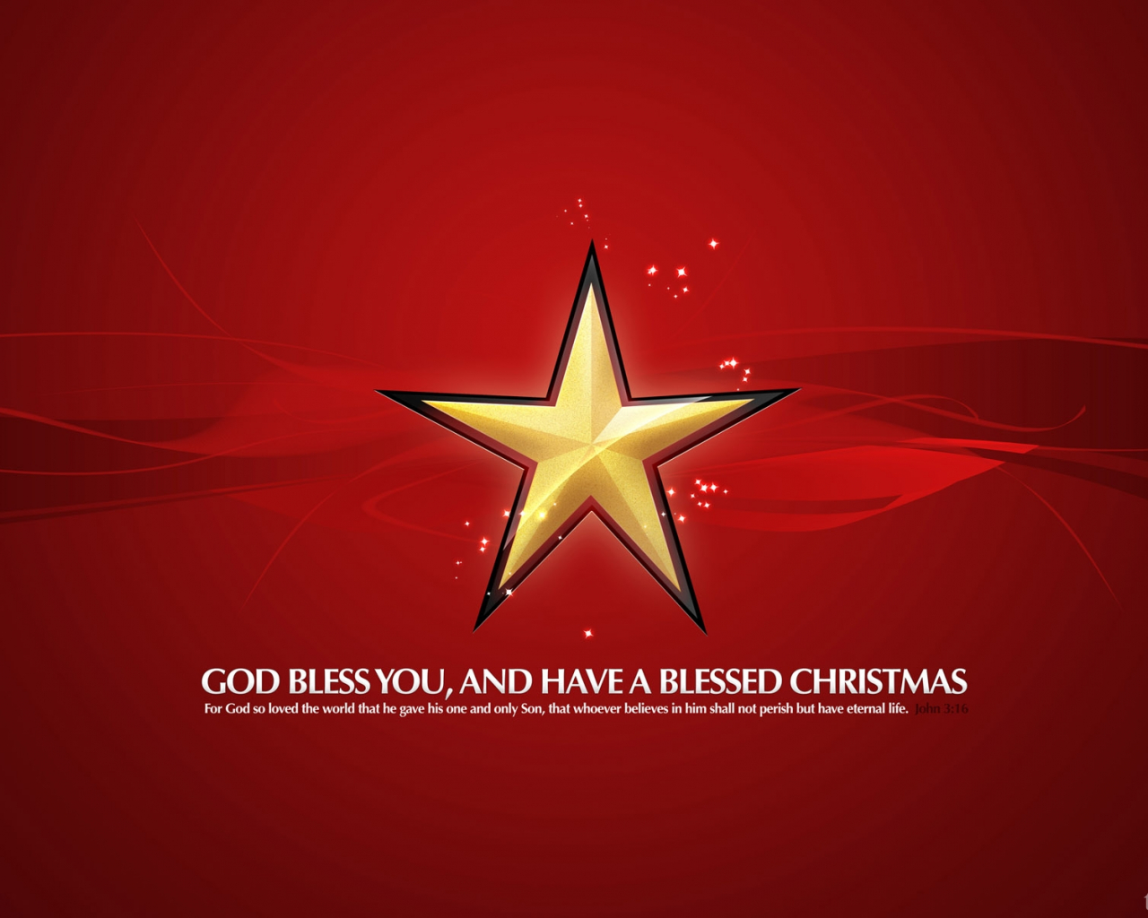 Background Golden Christmas Star Red Wallpaper