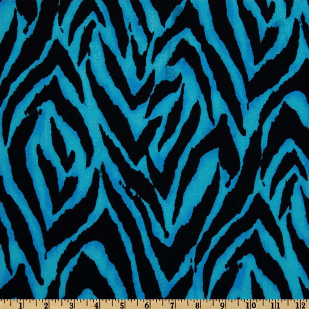 Animal Print Zebra BlueBlack   Discount Designer Fabric   Fabriccom
