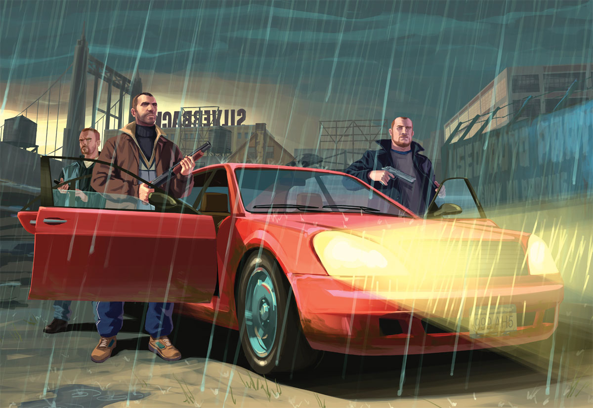 Grand Theft Auto Iv Artwork Official Art Illustrations Box