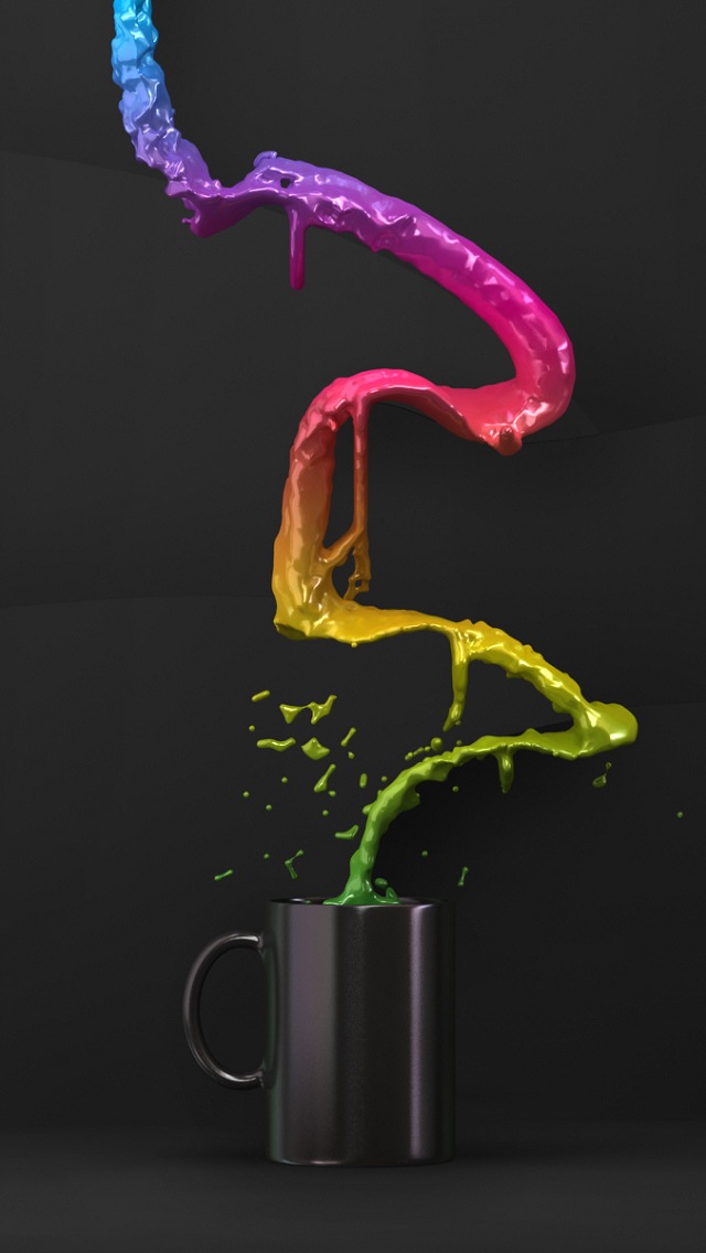 Wallpaper For iPhone 3d Coffee Splash