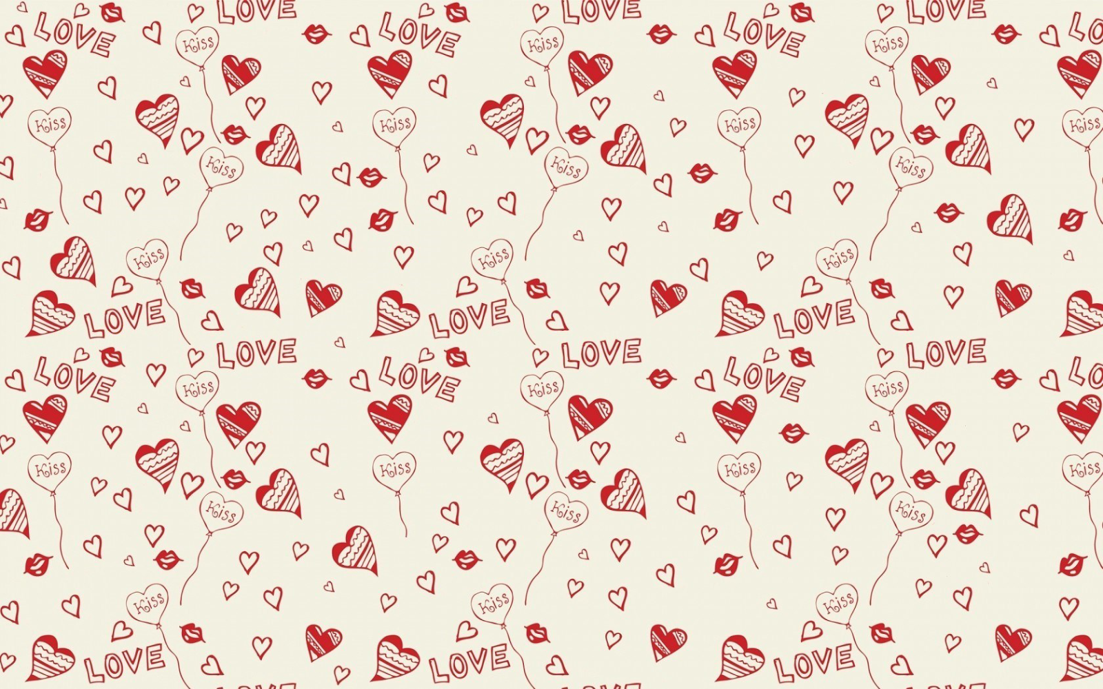 Valentines Day Hearts Kiss Love HD Wallpaper Desktop