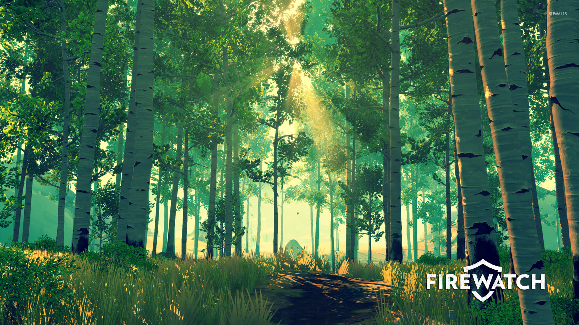 Sun Rays In The Green Forest Firewatch Wallpaper Game