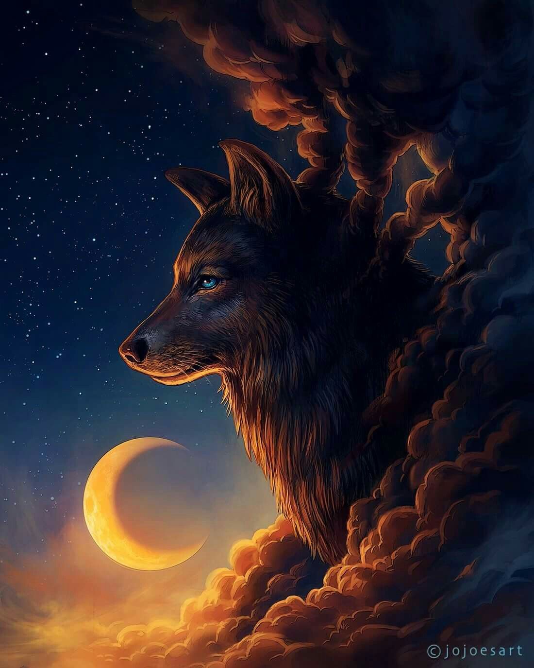 Jojoes Art Lupo Solitario Disegni Con Lupi Dipinti Di Animali