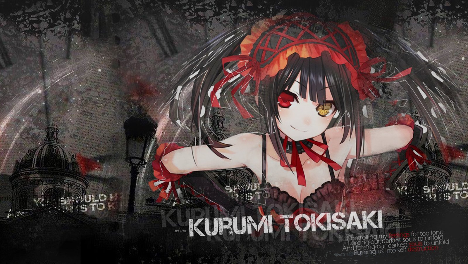 Tokisaki Kurumi Date A Live Anime HD Wallpaper Desktop PC Background 1600x904