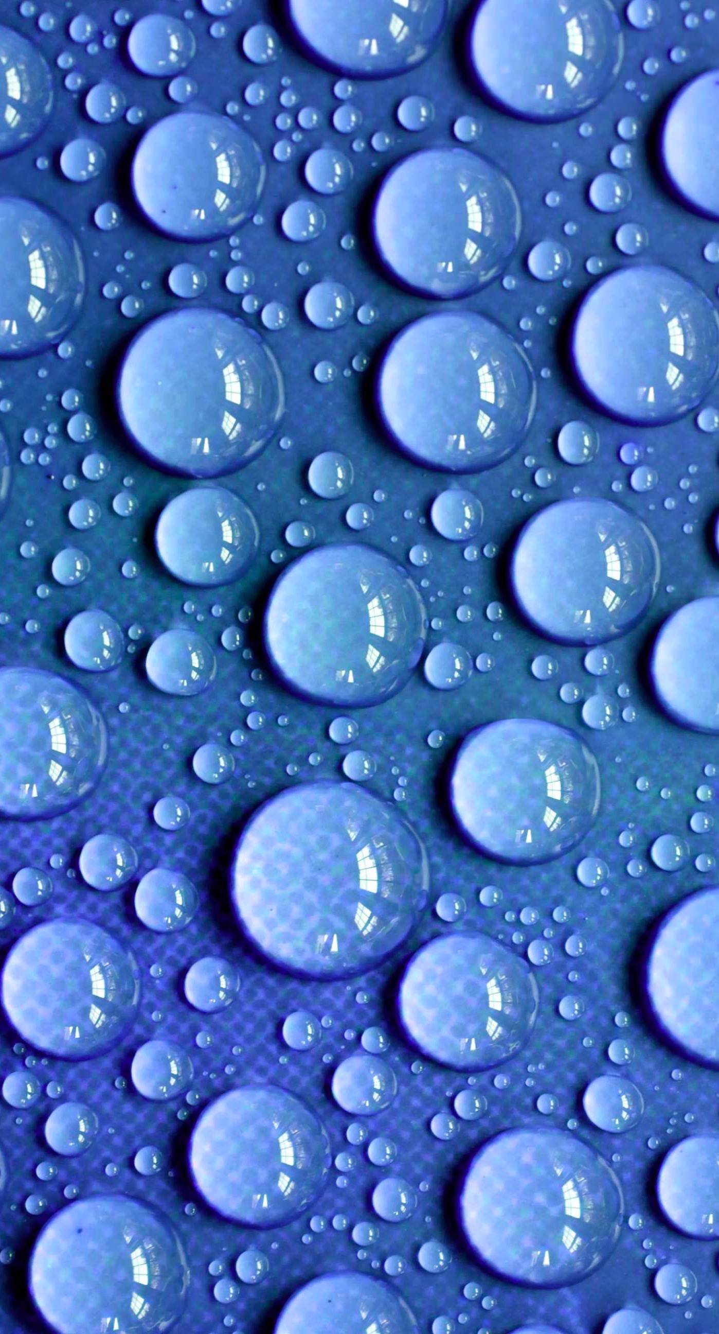 Natural water drops blue wallpapersc iPhone7Plus 1398x2592
